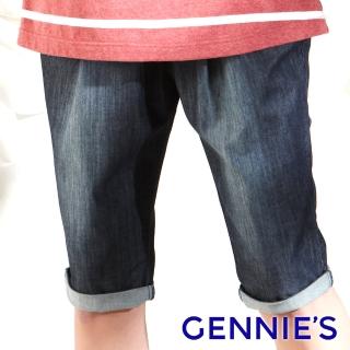 【Gennies 奇妮】率性百搭牛仔五分褲(藍G4128)