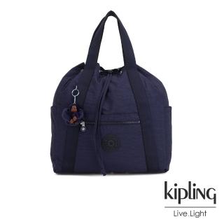 【KIPLING】復古歐風墨水藍兩用側背後背包-大-ART BACKPACK M