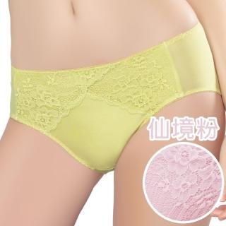 【Swear 思薇爾】花伶系列M-XXL蕾絲中腰三角內褲(仙境粉)