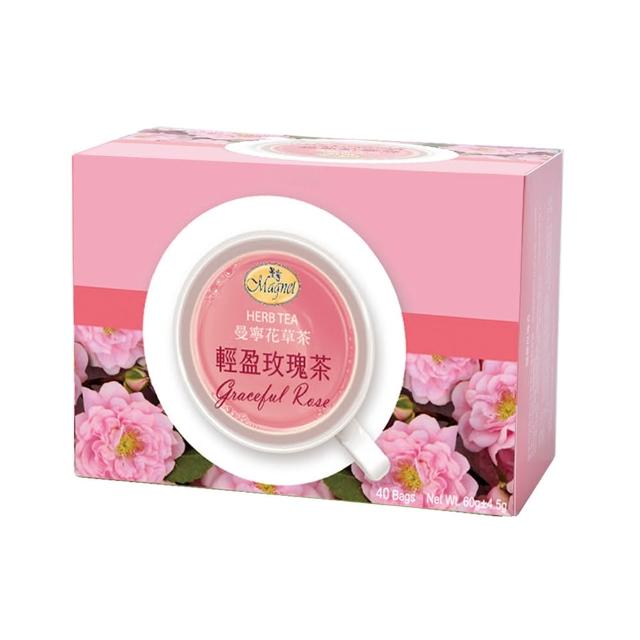 【曼寧】花草茶包量販盒1.5g-2gx40包x5盒 口味任選(玫瑰蜜桃果茶/康福茶/洋甘菊茶/薰衣草茶/輕盈玫瑰茶)