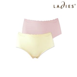 【Ladies 蕾黛絲】抑菌紗高腰褲兩件包 M-EQ(膚+粉)