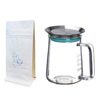 【無藏茗茶】茶具茶葉組-茶覺玻璃泡茶壺+原葉花茶茶包3g×10包入袋裝(11款原葉花茶茶包任選)