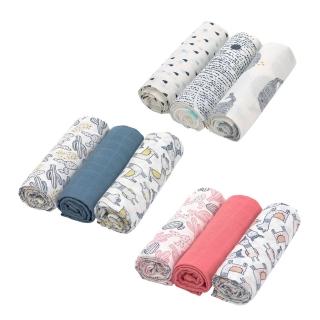 【Lassig】超柔手感竹纖維嬰兒包巾毯3入(新色上市)