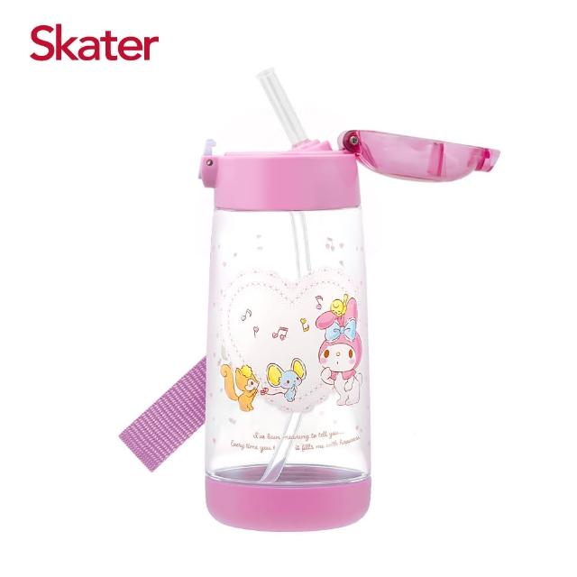 【Skater】透明吸管PET水壺(480ml)