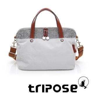 【tripose】漫遊系列岩紋玩色兩用手提背包(粉灰)