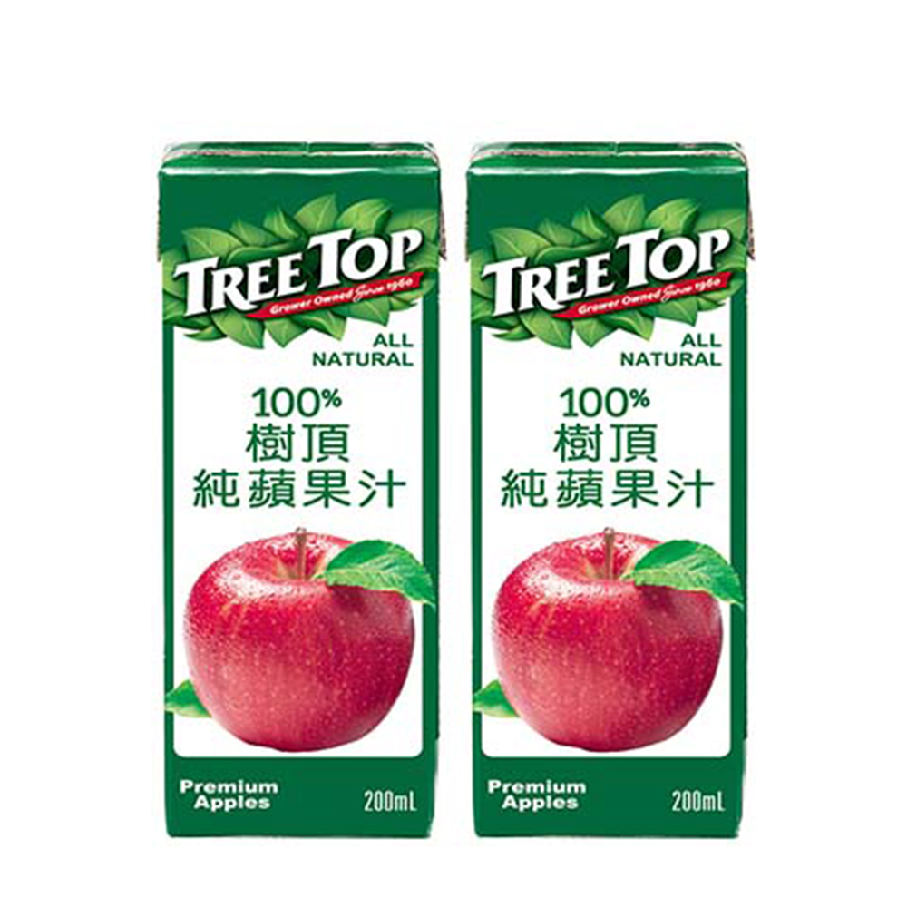 【Tree Top樹頂】100%樹頂蘋果汁x48入(200ml/入x24/箱x2箱)