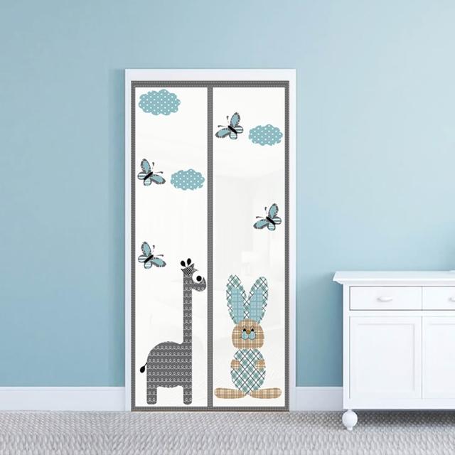 【巴芙洛】買一送一 2入駔頂級魔術貼空調防蚊門簾(防空調門簾/防蚊蟲/冷氣不外漏門簾/門簾/防蚊門簾)