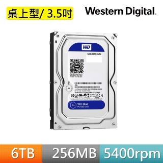 【WD 威騰】藍標 6TB 桌上型3.5吋 SATA硬碟(WD60EZAZ)