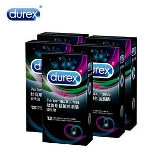 【Durex 杜蕾斯】雙悅愛潮裝保險套12入*5盒