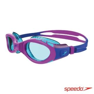 【SPEEDO】兒童運動泳鏡 Futura Biofuse Flexiseal(紫/薄荷綠)