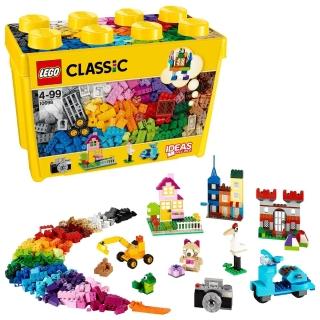 【LEGO 樂高】經典套裝 樂高大型創意拼砌盒桶 10698 積木 玩具(10698)