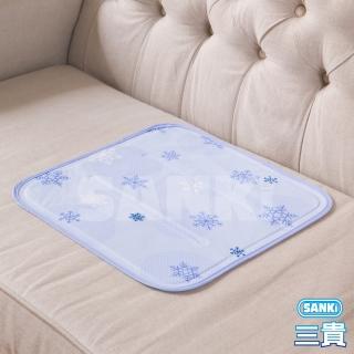 【SANKI 三貴】雪花紫 冰涼枕坐墊1入 可選(雪花紫、雪花藍、薰衣草風、小樹風、素面藍)