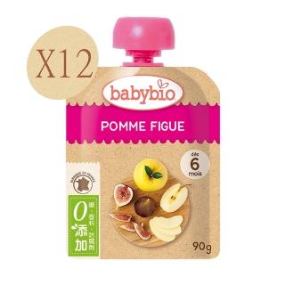 【BABYBIO】生機蘋果無花果纖果泥(90gX12)