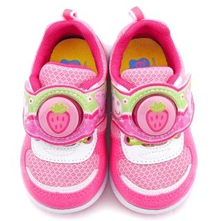 【童鞋城堡】粉紅豬小妹 佩佩豬 中童 草莓造型電燈運動鞋(PG6421-粉)