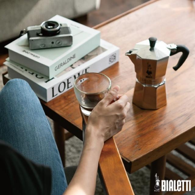 【Bialetti 比亞樂堤】經典摩卡壺MOKA-6杯份(義式濃縮/露營咖啡壺/免插電咖啡機/原廠保固2年)