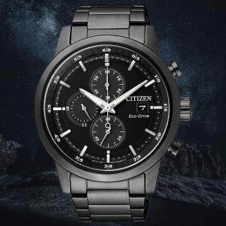 【CITIZEN 星辰】光動能 黑夜騎士競速計時男錶父親節 禮物(CA0615-59E)