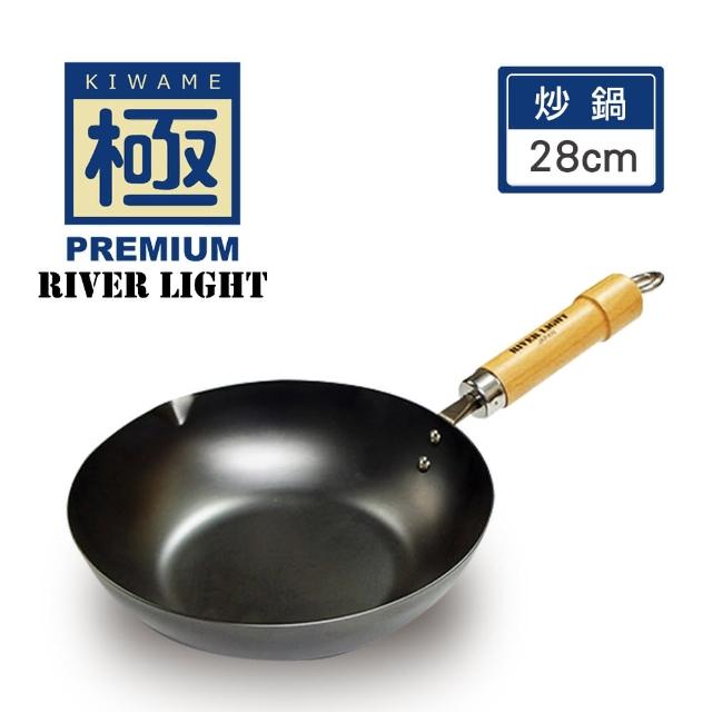 【極PREMIUM】不易生鏽鐵製炒鍋 28cm(日本製造無塗層)