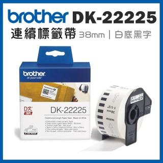 【brother】DK-22225★耐久型紙質連續標籤帶 38mm 白底黑字(速達)