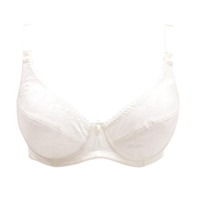 【Gennies 奇妮】2件組*哺乳內衣 透氣蕾絲鋼圈款內衣(白)