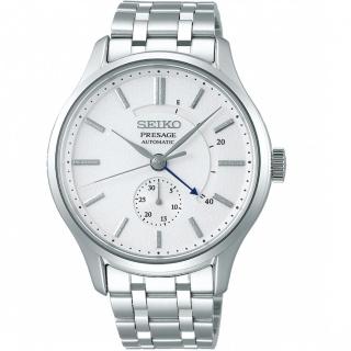 【SEIKO 精工】Presage動力儲存顯示機械錶(4R57-00N0S SSA395J1 銀)