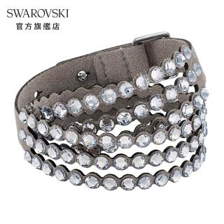 【SWAROVSKI 施華洛世奇】Impulsep Slake 淺灰色華麗閃耀手鏈