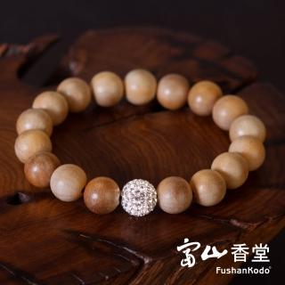 【富山香堂】印度富耀星10mm沉水晶老山檀珠(印度老山檀施華洛世奇鑽除穢送禮消災)