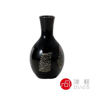 【ADERIA】日本津輕手作德利金箔清酒壺(黑/透明)