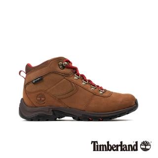 【Timberland】女款鐵銹色磨砂革防水厚底中筒徒步鞋(A25MV643)