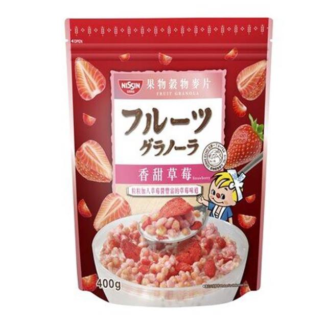【NISSIN 日清】綜合水果穀物脆(豐盛果實/宇治抹茶/楓糖果實500g、香甜草莓/焦糖腰果風味400g)