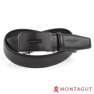 【MONTAGUT 夢特嬌】設計師款十字點紋358(真皮自動扣皮帶)