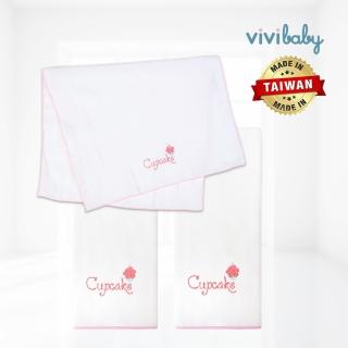 【VIVIBABY】甜心超柔精梳棉紗布澡巾/高密度紗布巾餵奶巾洗澡巾(6入)