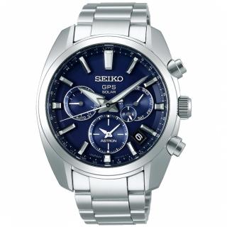【SEIKO 精工】Astron 5X53 雙時區太陽能GPS衛星錶-藍(SSH019J1/X53-0AJ0B)