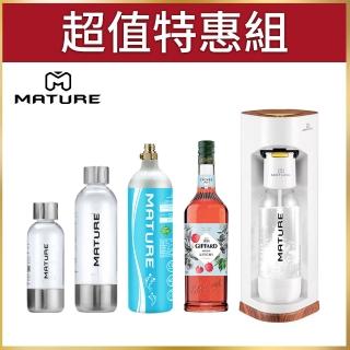 【超值特惠組】MATURE 美萃 Luxury440系列氣泡水機(木華白)