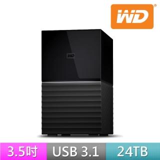 【WD 威騰】★My Book Duo 24TB 3.5吋USB3.1雙硬碟儲存(12TBx2)