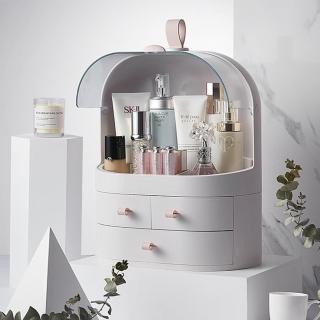 【Ashley House】外銷日本㊣ ABS粉系高質感防水防塵可提化妝品收納盒/小物收納盒(2色可選)