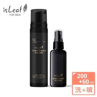 【isLeaf】韓國男性私密激淨慕絲+抑菌噴霧二入組(魅惑麋香200ml+60ml)