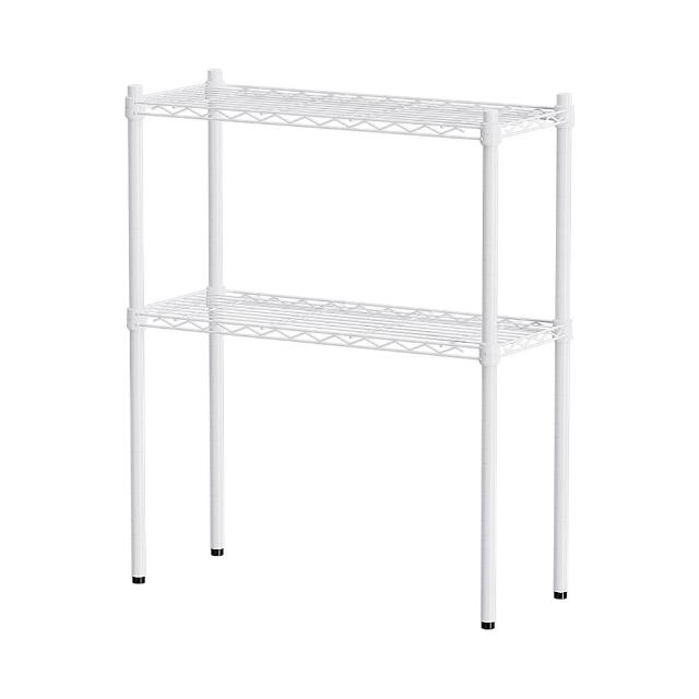 【dayneeds 日需百備】輕型 76x30x90公分烤漆二層架(鐵力士架/收納層架/鞋架/展示架/層架/鐵架)