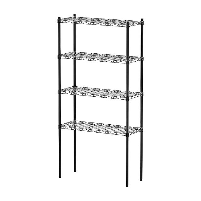 【dayneeds 日需百備】輕型 76x30x150公分烤漆四層架(鐵力士架/收納層架/鞋架/展示架/層架/鐵架)