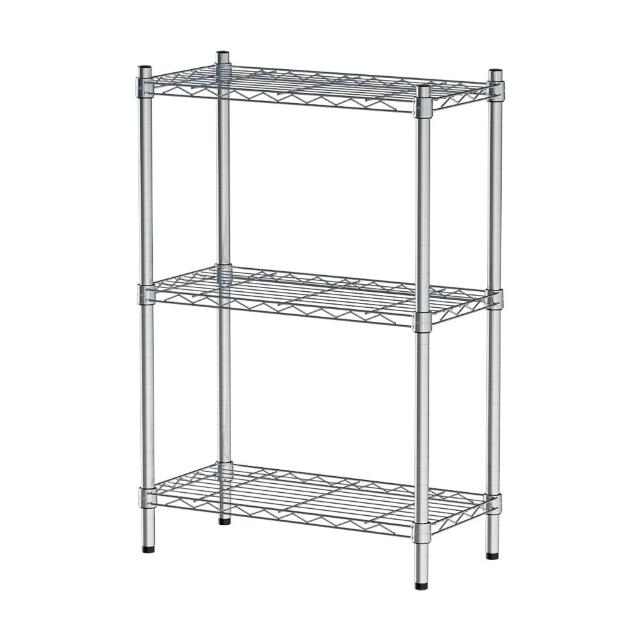 【dayneeds 日需百備】輕型 60x30x90公分電鍍（鎖管）三層架(鐵力士架/收納層架/鞋架/展示架/層架/鐵架)