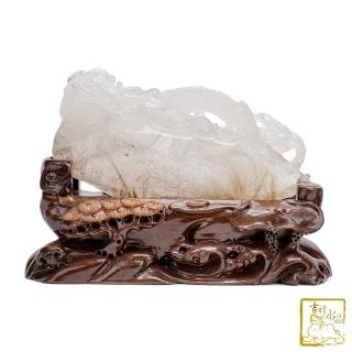 【吉祥水晶】金髮晶雕龍擺件 2986g(財氣福氣)