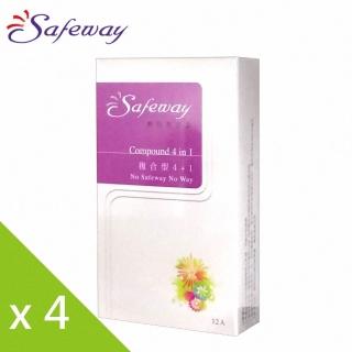 【safeway 數位】複合型4in1保險套(12入x4盒)