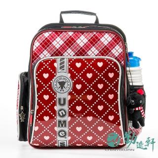 【UnMe】MIT英格蘭彩光透氣減壓人體工學後背書包(紅格/台灣製造  現貨)