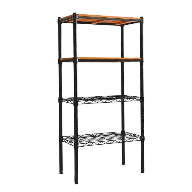 【dayneeds 日需百備】松木 60x30x120公分烤漆四層架 多款可選(木板層架/收納層架/展示架/層架/鐵架)
