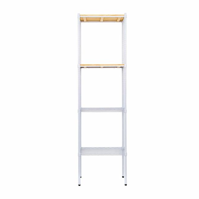 【dayneeds 日需百備】松木 60x30x210公分烤漆四層架 多款可選(木板層架/收納層架/展示架/層架/鐵架)