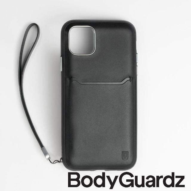 【BodyGuardz】iPhone 11 Pro Accent Wallet(卡槽頂級真皮軍規殼 - 黑)