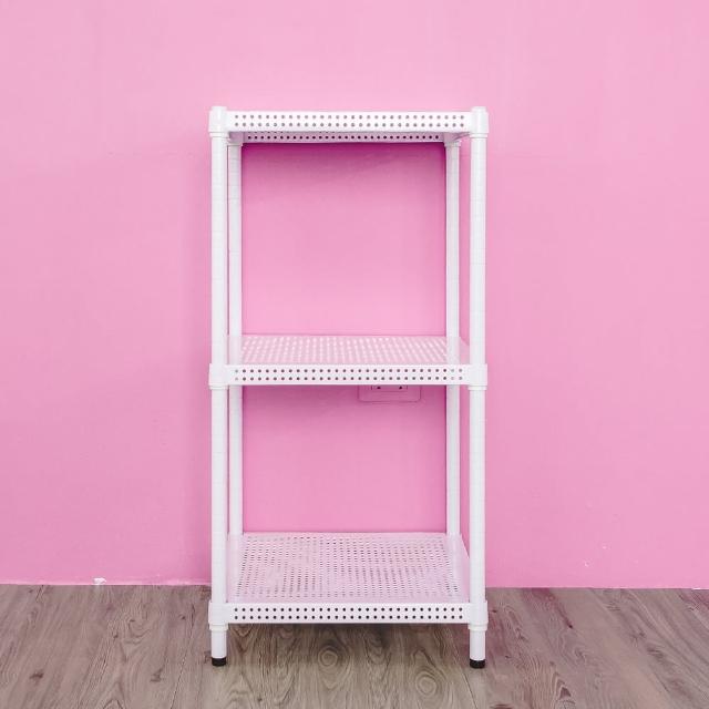 【dayneeds 日需百備】極致美學 45x45x75公分烤漆三層架(沖孔鐵架/收納層架/展示架/層架/鐵架)