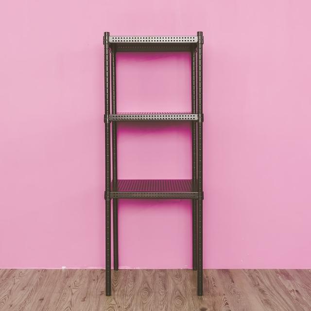 【dayneeds 日需百備】極致美學 45x45x120公分烤漆三層架(沖孔鐵架/收納層架/展示架/層架/鐵架)