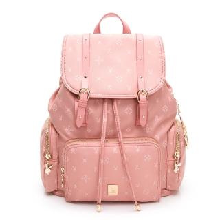 【PLAYBOY】後背包 Floral花漾系列(粉膚色)