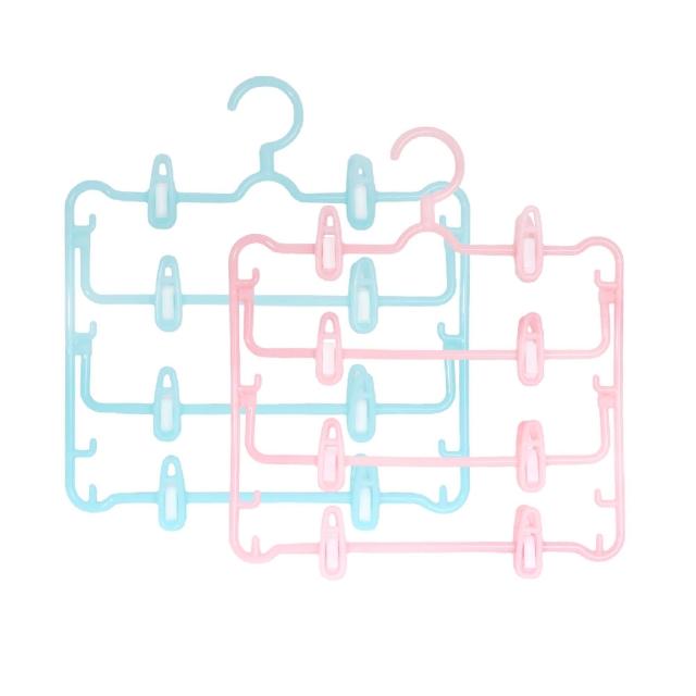 【AXIS 艾克思】台灣製粉彩四層裙架_8入組 