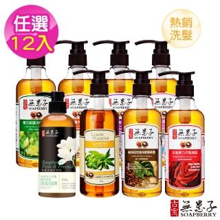 【古寶無患子】雙11特談箱購12入-無矽靈洗髮精露(馬鞭草/玫瑰/薰衣草/百合/櫻花/咖啡因/蓮花/薄荷/小蒼蘭)